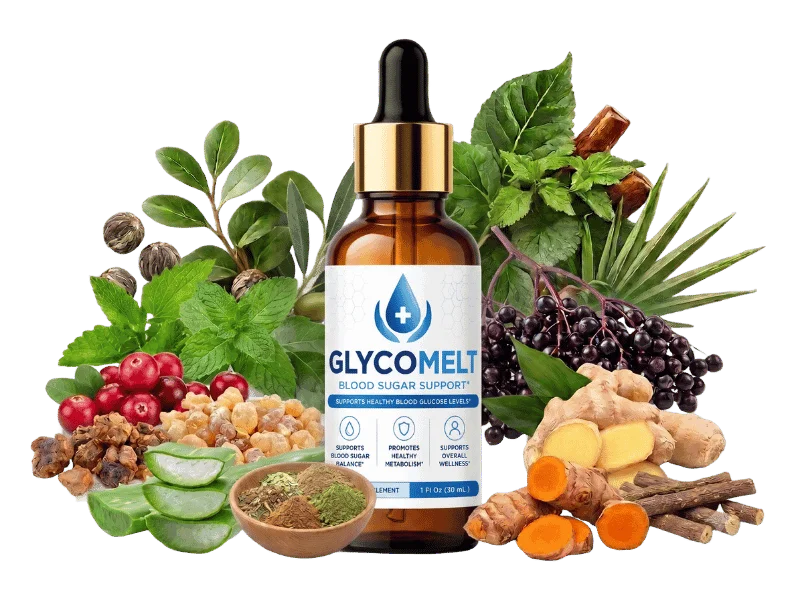 GlycoMelt liquid glucose metabolism and blood sugar support supplement bottle